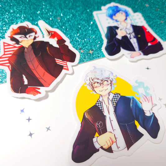 Persona 3-5 Protagonist Vinyl Sticker