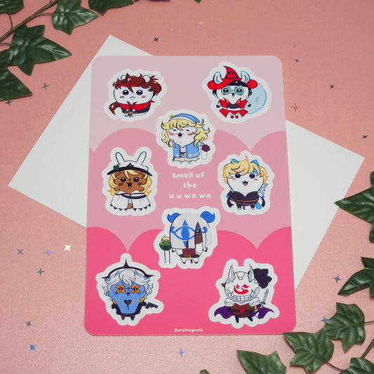 Smell of the u u wa wa wa Vinyl Sticker Sheet