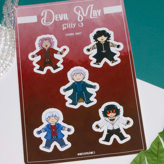Devil May SILLY Vinyl Sticker Sheet